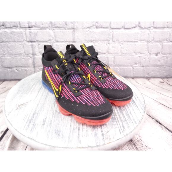 NIke Air Vapormax 2021 Flynit  Black Multi Men 10 New No Box - Picture 1 of 10